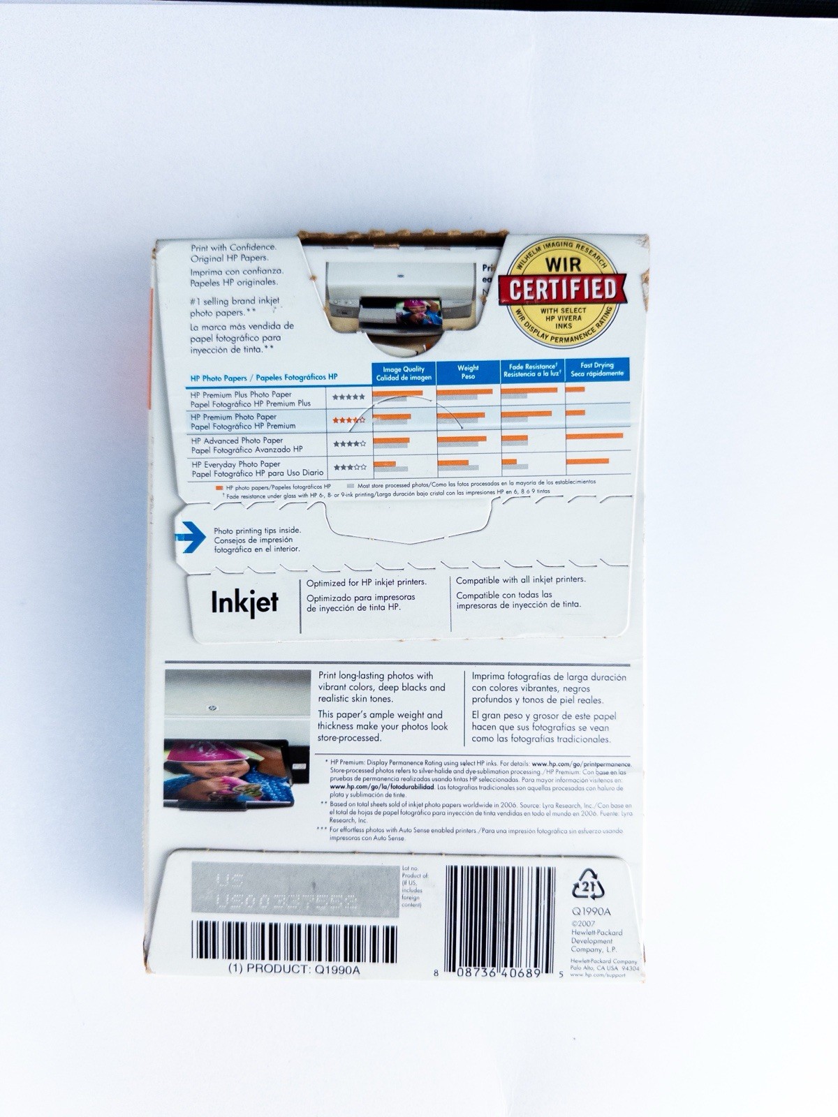 HP Premium Photo Glossy Borderless Inkjet Paper 4″ x 6″ (100 Sheets) 10 mil