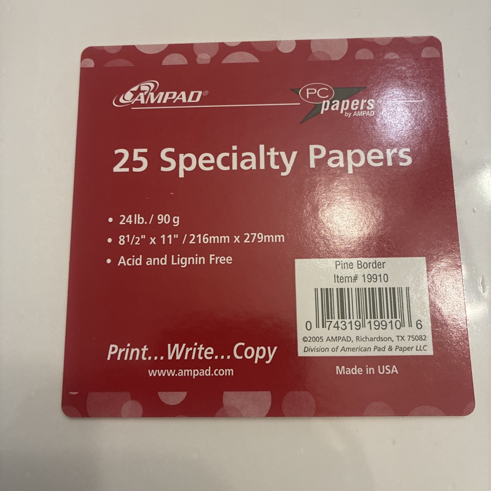 4 Packs Of 25 Each Specialty Holiday/Christmas Paper – New