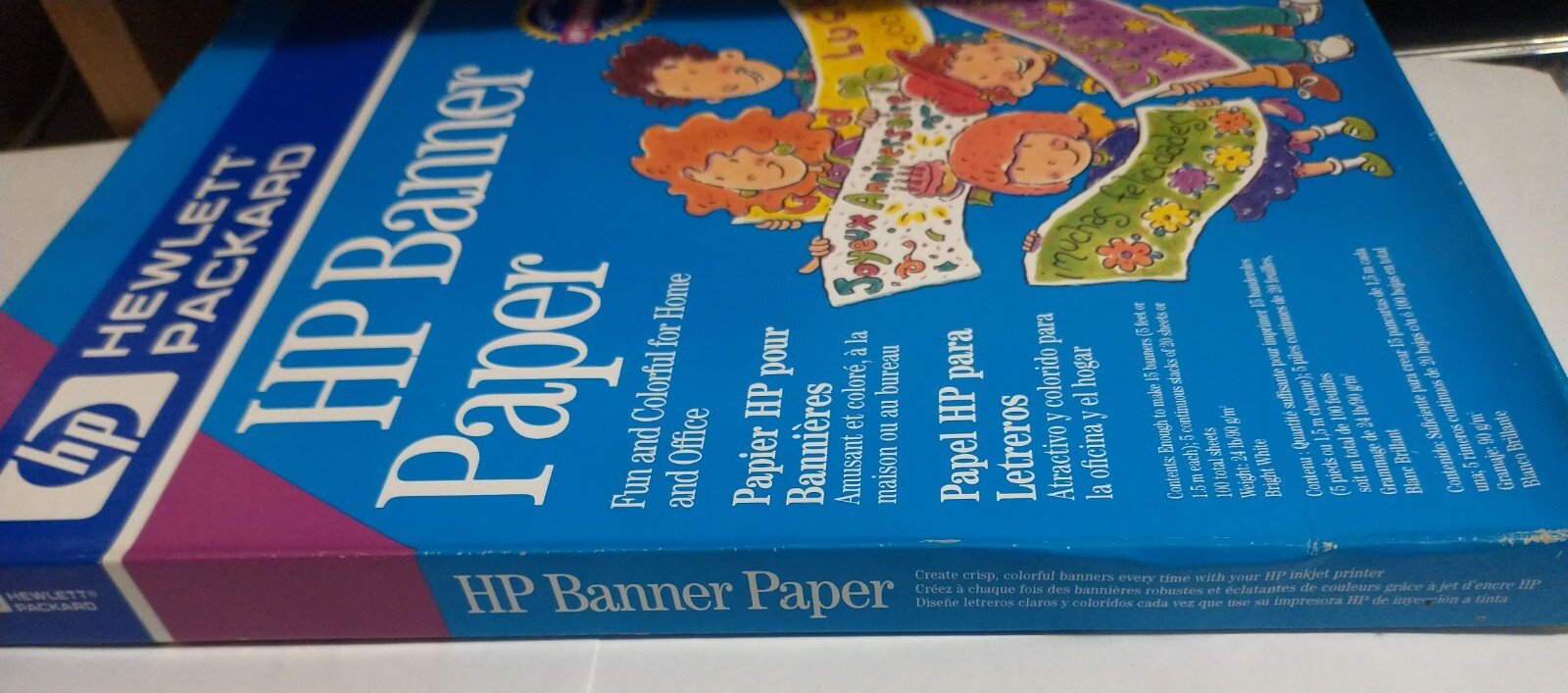 HP BANNER PAPER, For 680C/690C Printers, Makes Up To Fifteen 5’ Banners, NOS