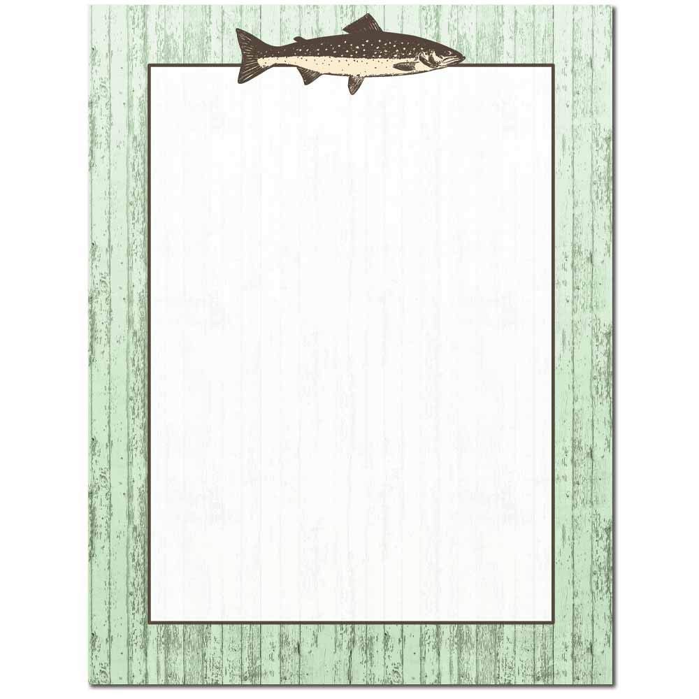 25 PCS Trophy Trout Letterhead Laser Inkjet Printer Paper Office Stationery