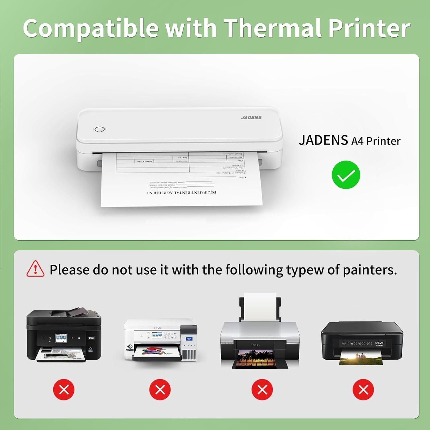 Biodegradable Thermal Paper – 8.5” x 11”, 200 Sheets for Printers