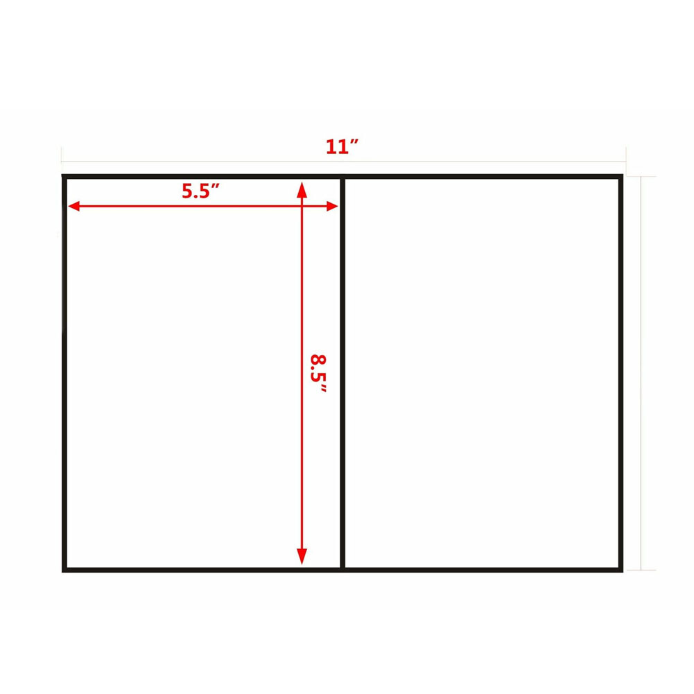 100-1000 Premium 8.5×5.5 Shipping Labels Half Sheet Self Adhesive 2 Per Sheet US