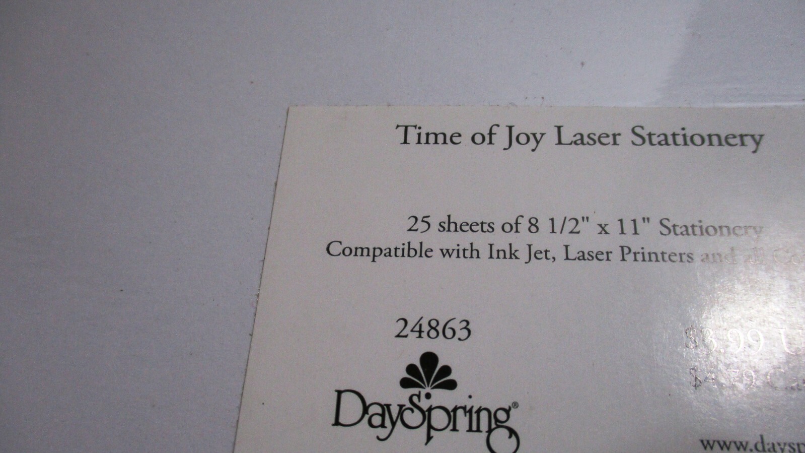 DAYSPRING~25 Sheets 8.5″x11″ HOLIDAY Christmas “Time of Joy” LASER STATIONARY