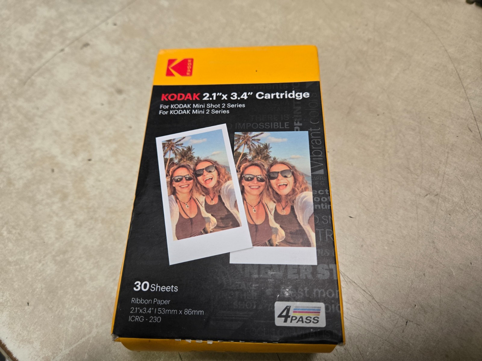 Kodak ICRG-230 Instant Cartridge Sealed! Genuine 30 sheets