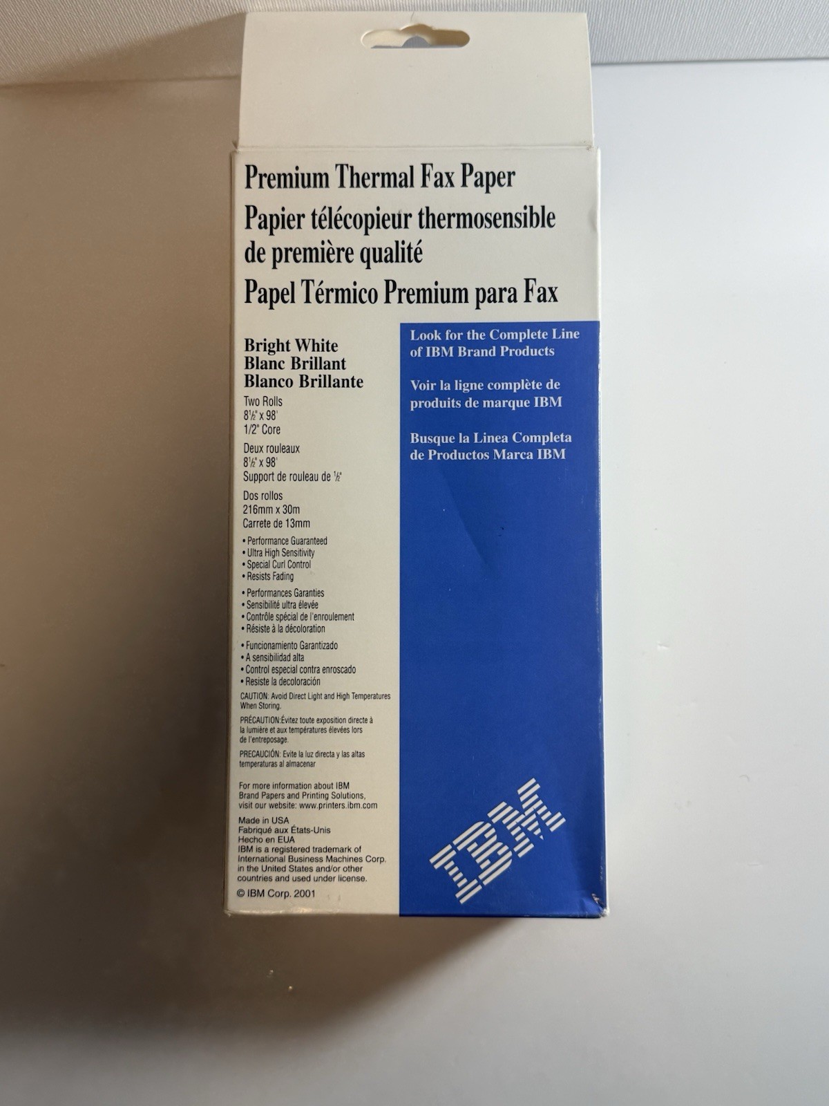 IBM PC Compact Printer Paper Thermal Paper 8 1/2 wide 30m Long Roll – 2 Rolls