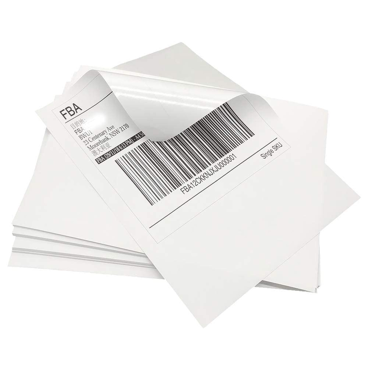 Pack of 100 Sheets-High Sticky Printable Matte Self Adhesive Full Sheet A4 St…