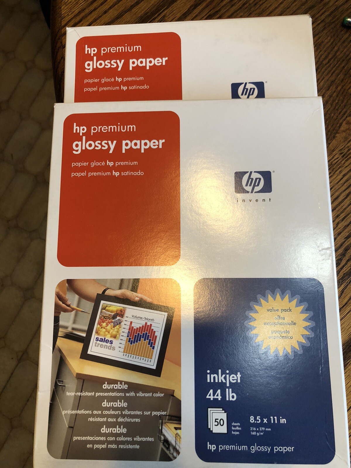 Lot Of 2- 50 Sheets HP Inkjet Glossy 8.5″ x 11″ Paper HP C3836A