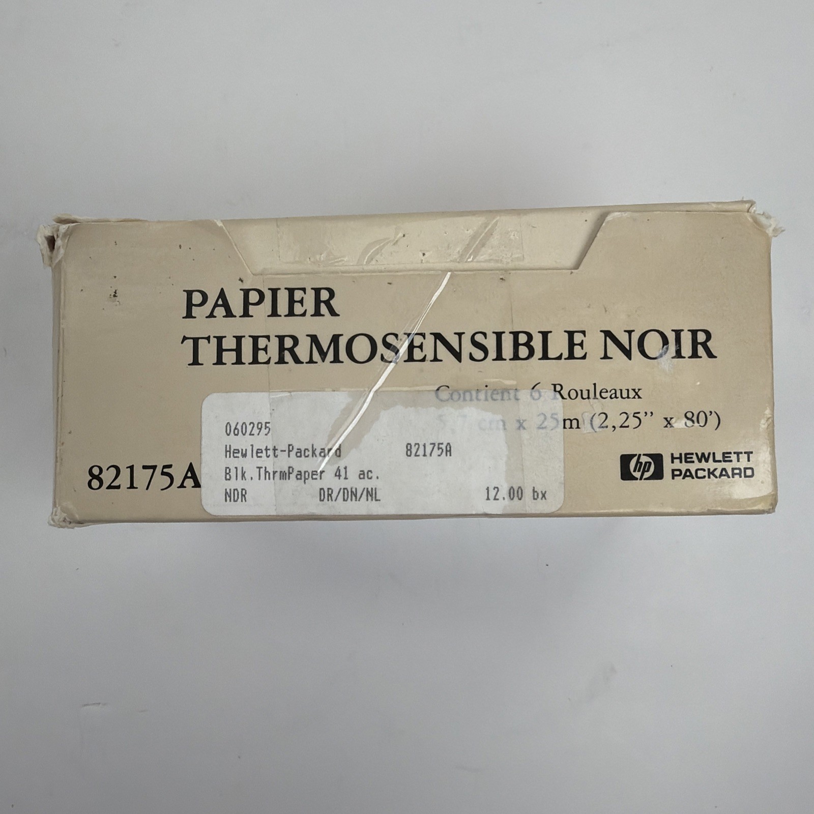 HP 82175A Black Print Thermal Paper Box of 6 Rolls 2.25″ wide