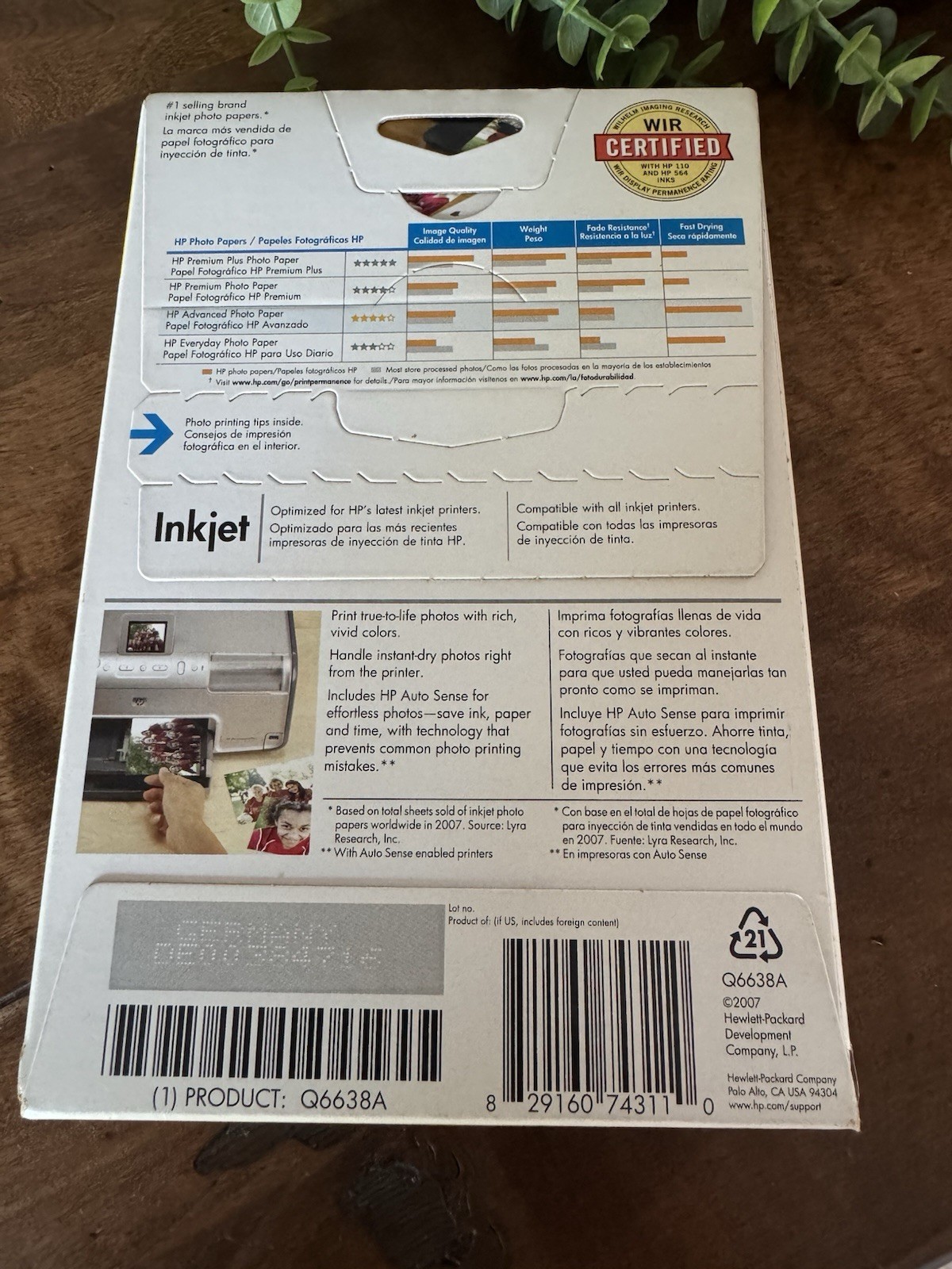 Hewlett Packard Q6638A 4 x 6 inch Glossy Printer Paper – 100 Sheets
