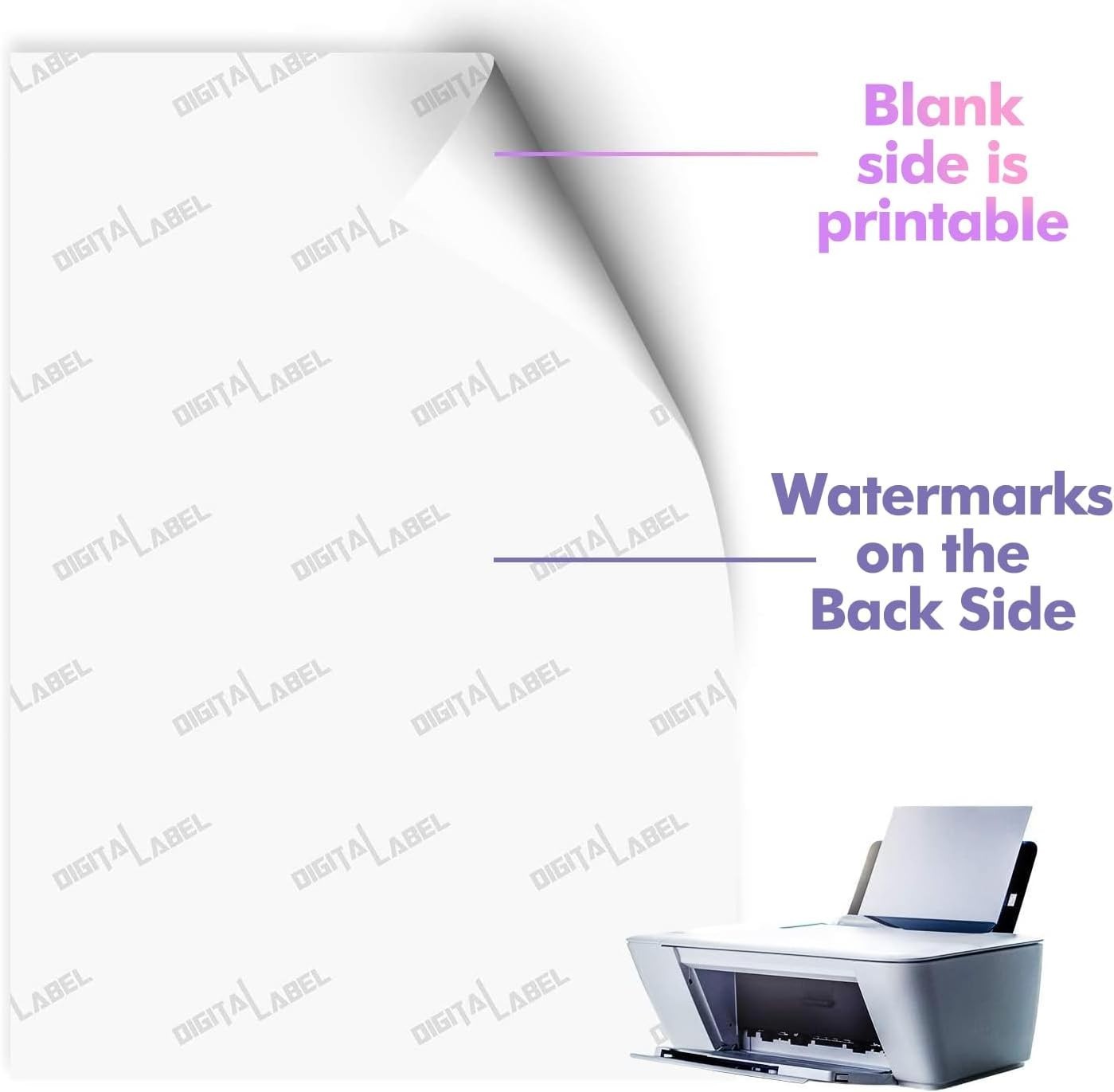 Koala Inkjet Printable Vinyl Sticker Paper for Inkjet Printer – 50 Sheets Whi…
