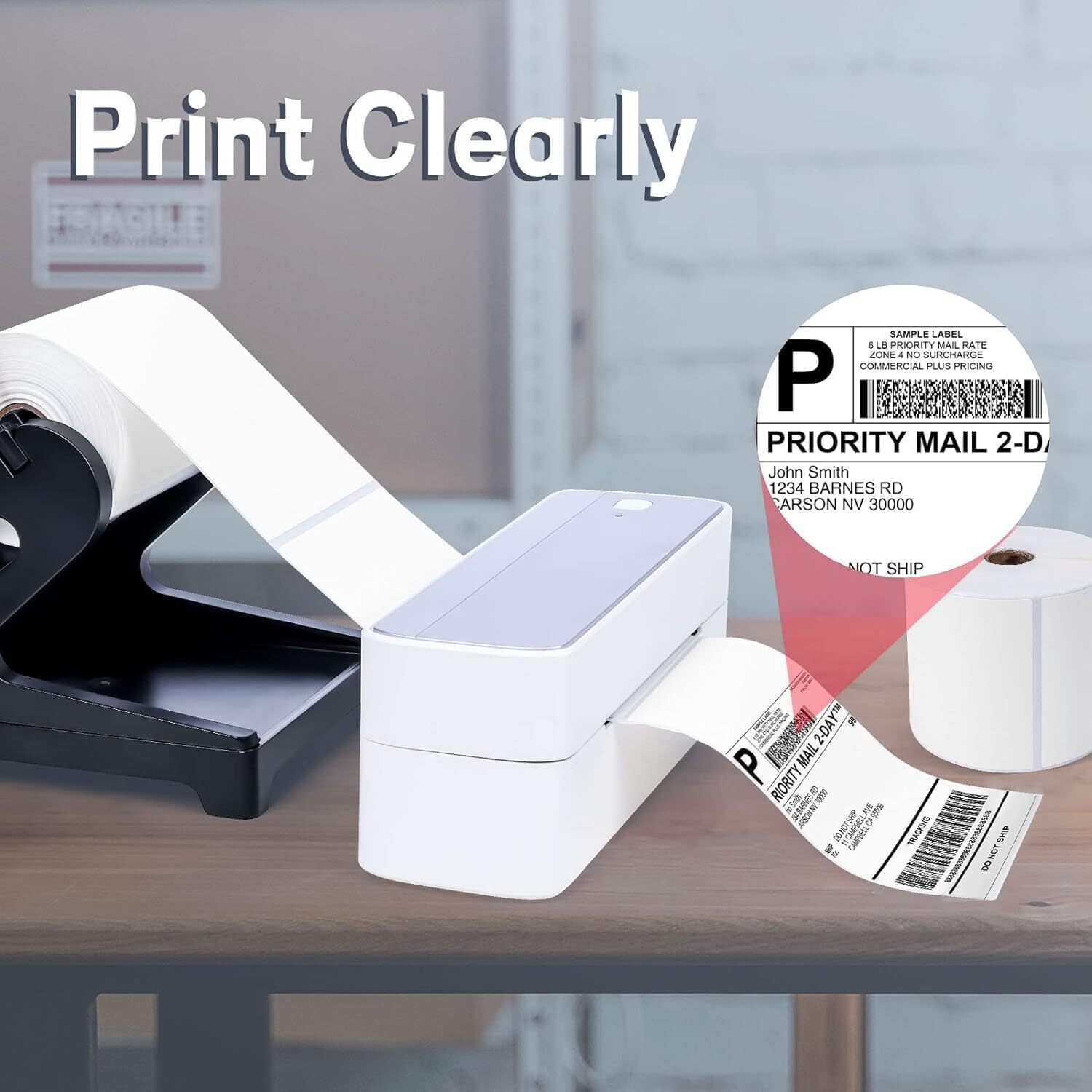 100-1000PCS 4″ x 6″ Thermal Direct Shipping Label For Zebra MUNBYN Phomemo