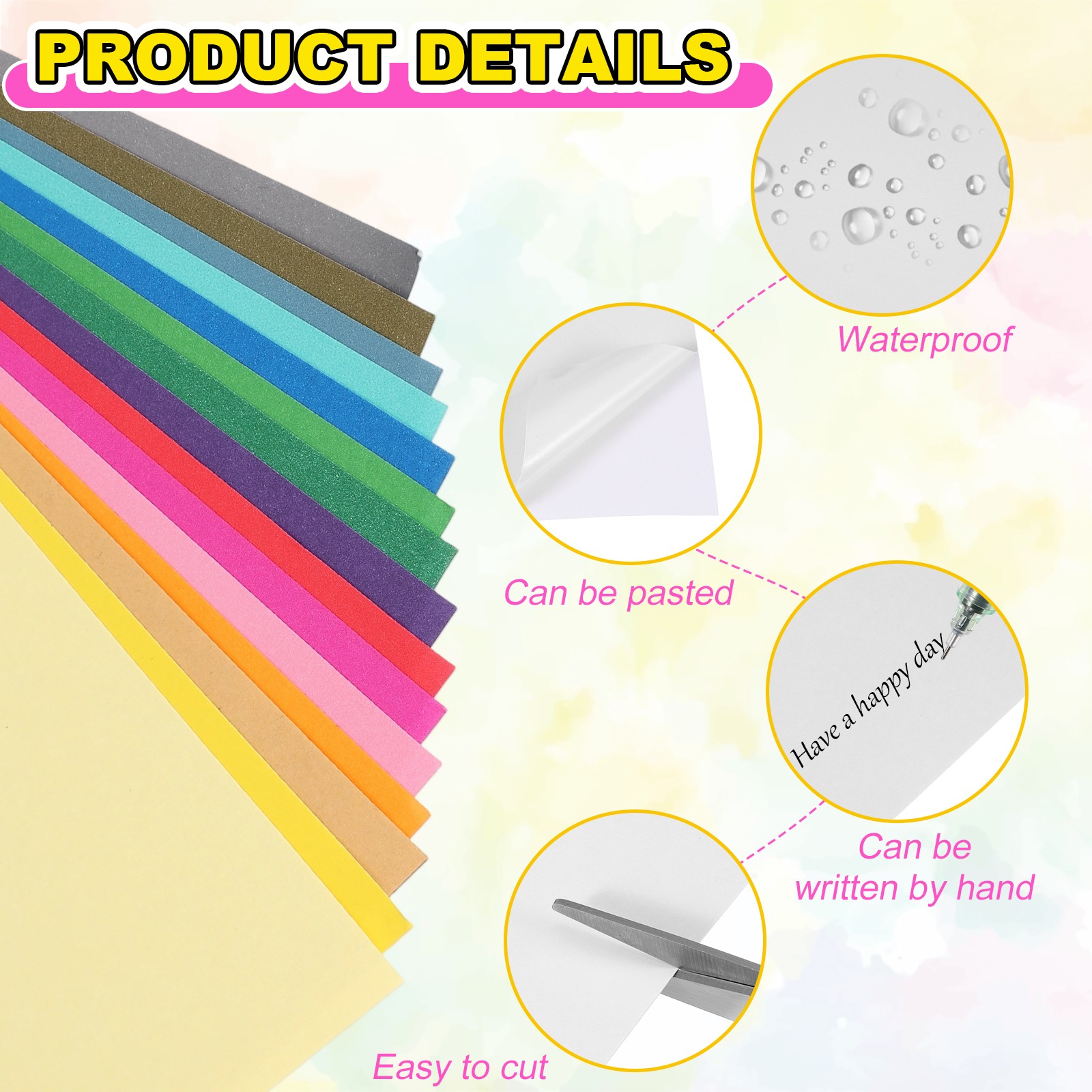20Pcs Full Sheet Label Sticker Paper, A4 Shipping Labels, White