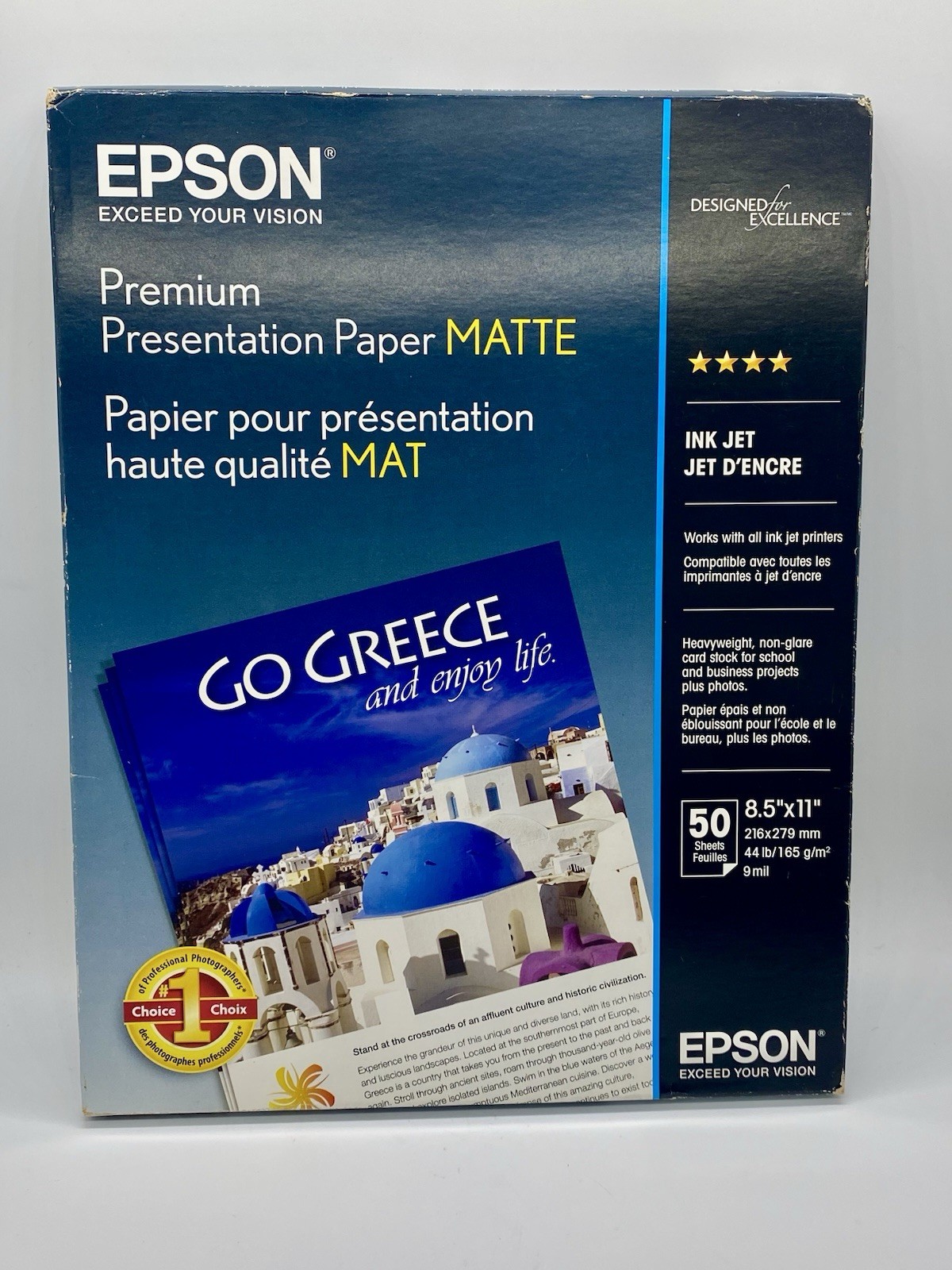 Epson Premium Presentation Paper MATTE 8.5×11 Inch 50 Sheets S041263 New In Box