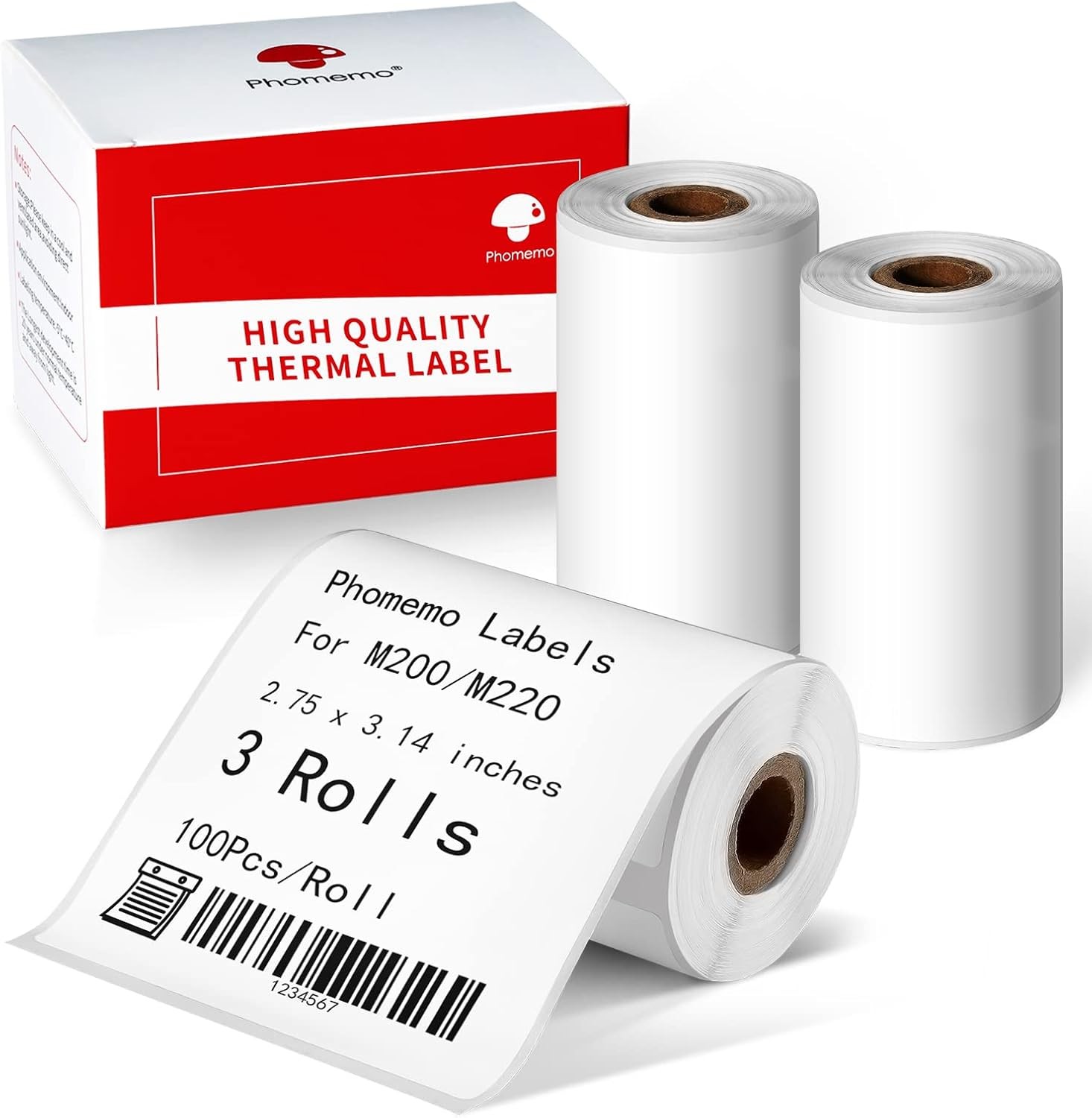 Phomemo M220/M250/M200/M221/M260 Thermal Label White Self-Adhesive Label