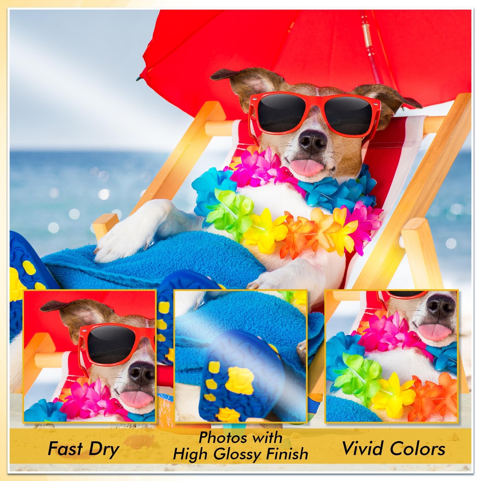 Koala Glossy Thin Photo Paper 8.5×11 Inch 36LB 100 PCS For DIY Chip Bag
