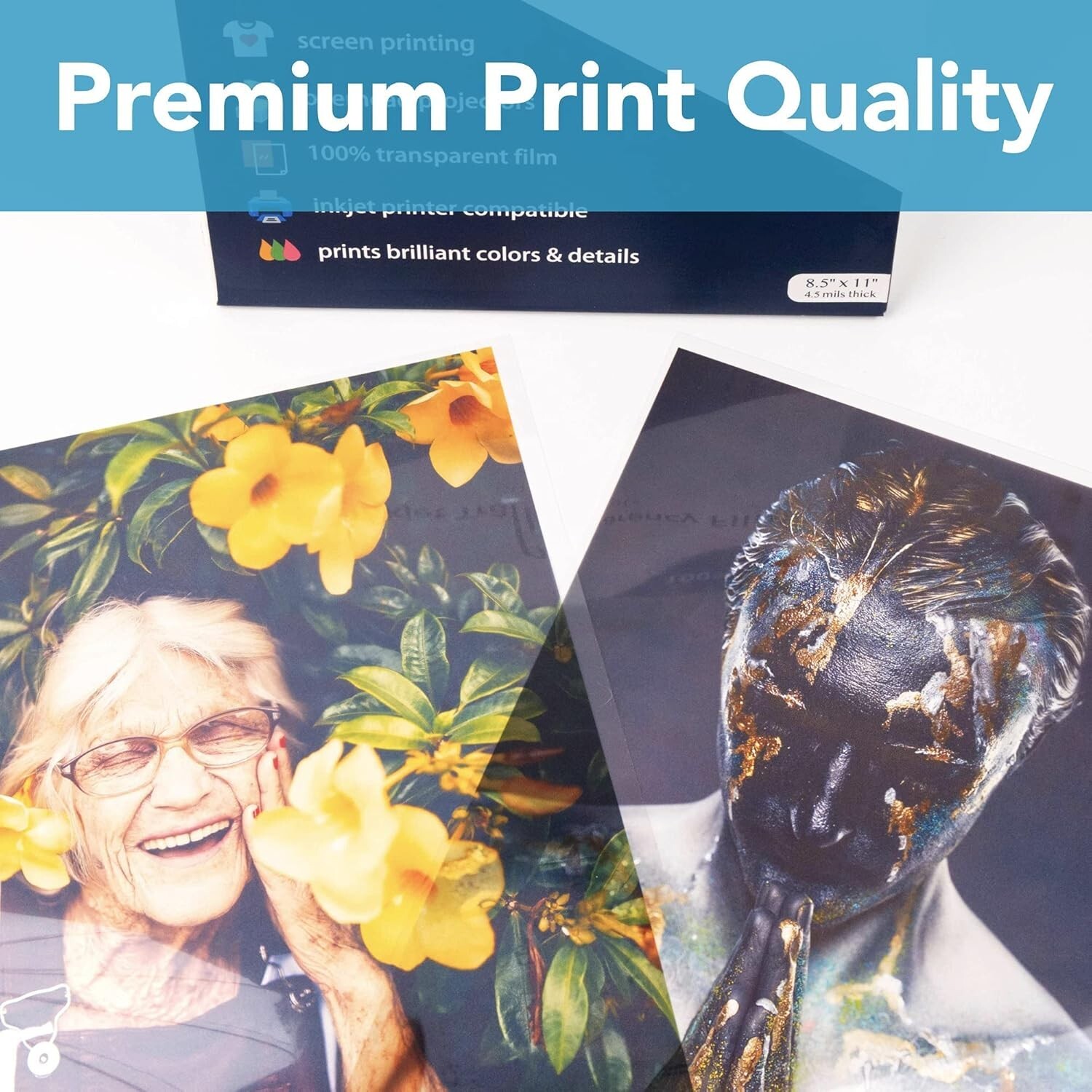 Transparent Inkjet Printer Film – 30 Sheets, Ideal for Stencils & Scrapbooking