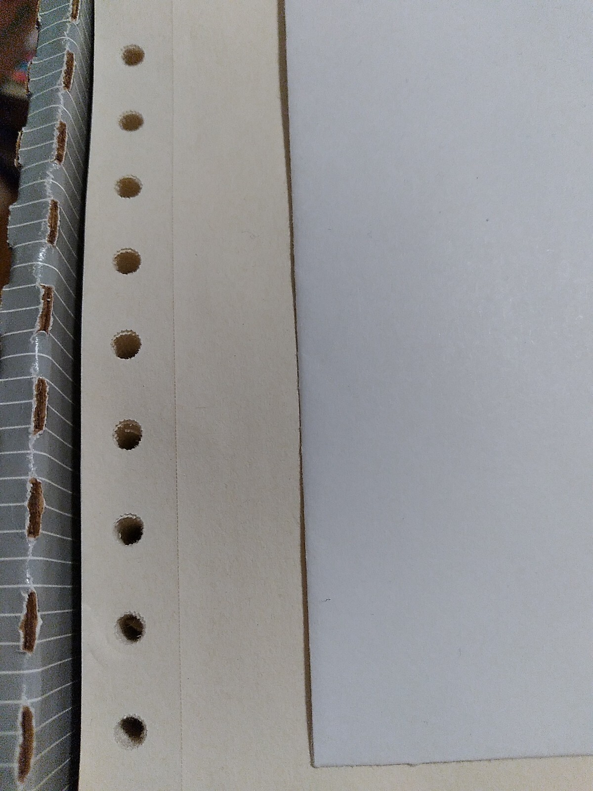 Continuous Dot Matrix Vintage Watermark Printer Paper 25 Sheets Ivory 8.5 x 11