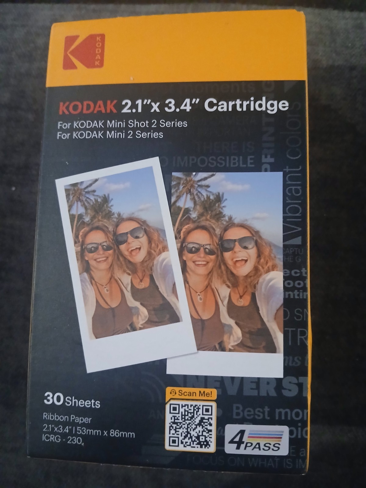 Kodak Cartridge 2.1 X 3.4 30 Sheets For Kodak Mini Shot 2 Series Brand New