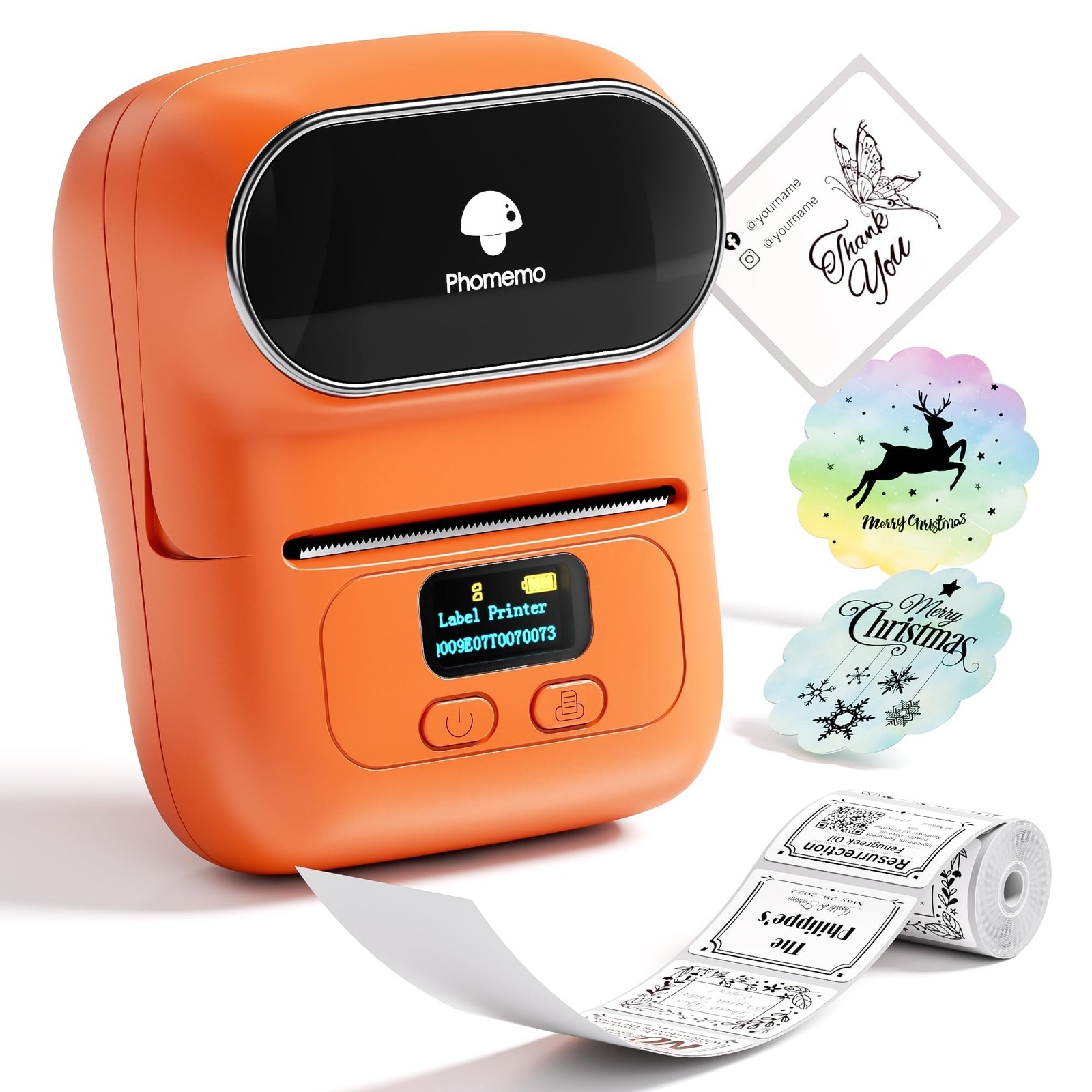 Phomemo Barcode Printer – M110 Label Maker Machine Wireless Small, Orange