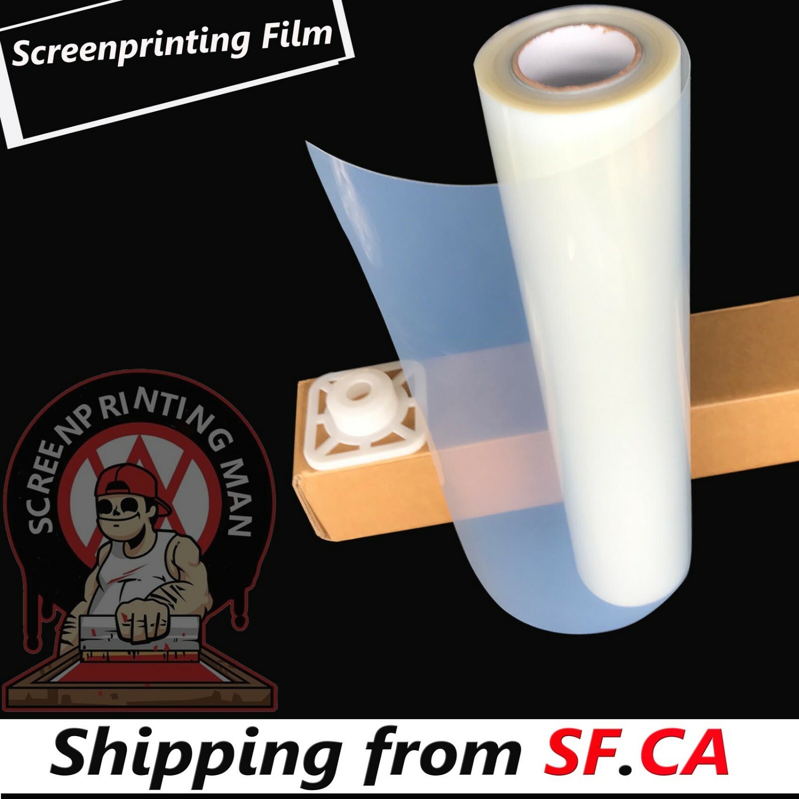 13”x100ft，Waterproof Inkjet Fast-Dry Screen Printing Transparency Positive Film
