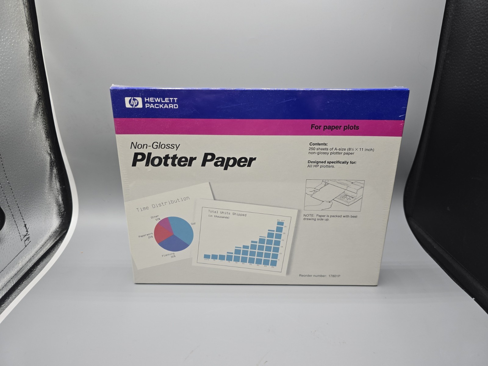 New Hewlett-Packard Non-Glossy Plotter Paper 8.5” x 11” Sealed Reorder # 17801P