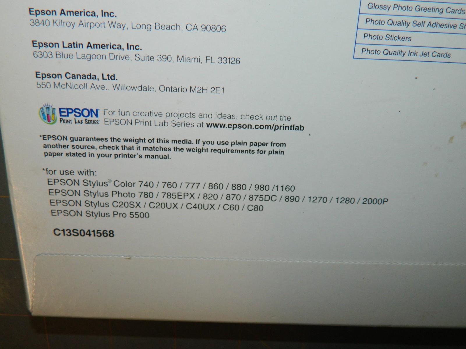 EPSON Brochure Paper MATTE White (8.5×11″ Double-sided 50 Sheets) FREE SHIP
