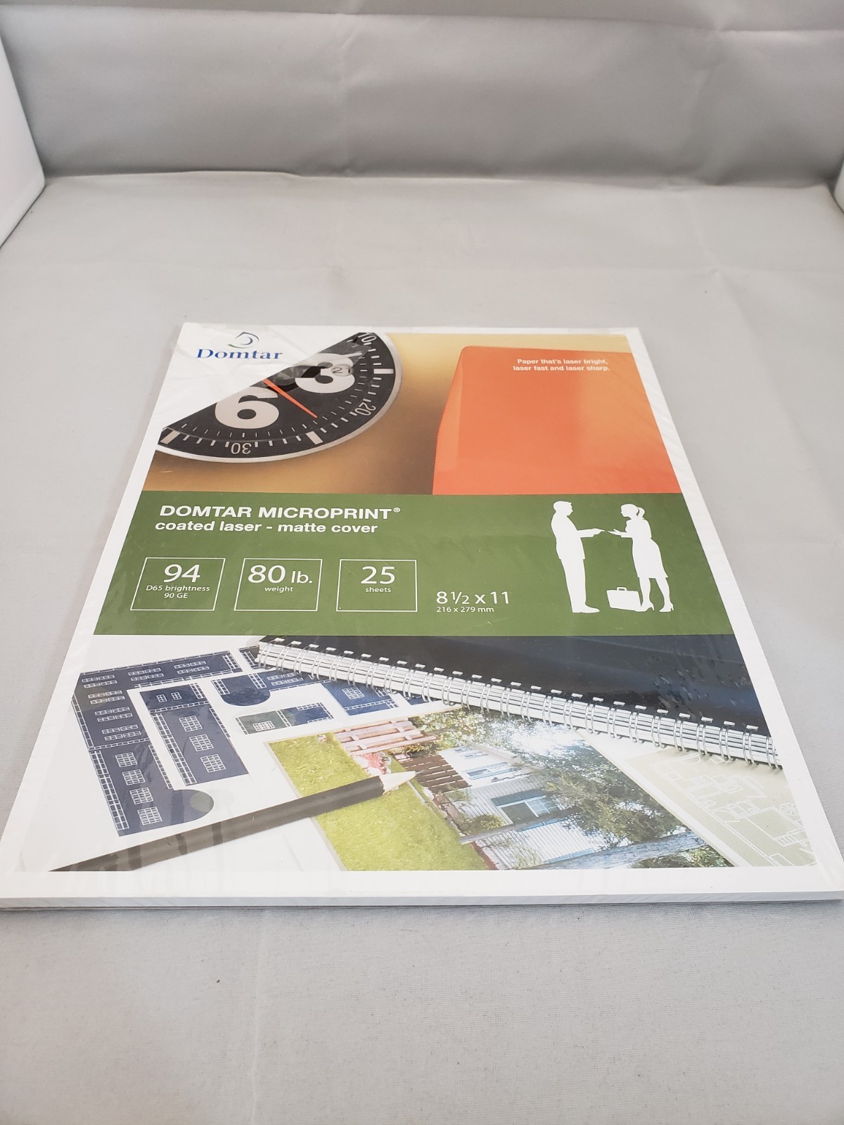 DOMTAR MICROPRINT COATED LASER MATTE COMPUTER PRINTER PAPER 25 Sheets