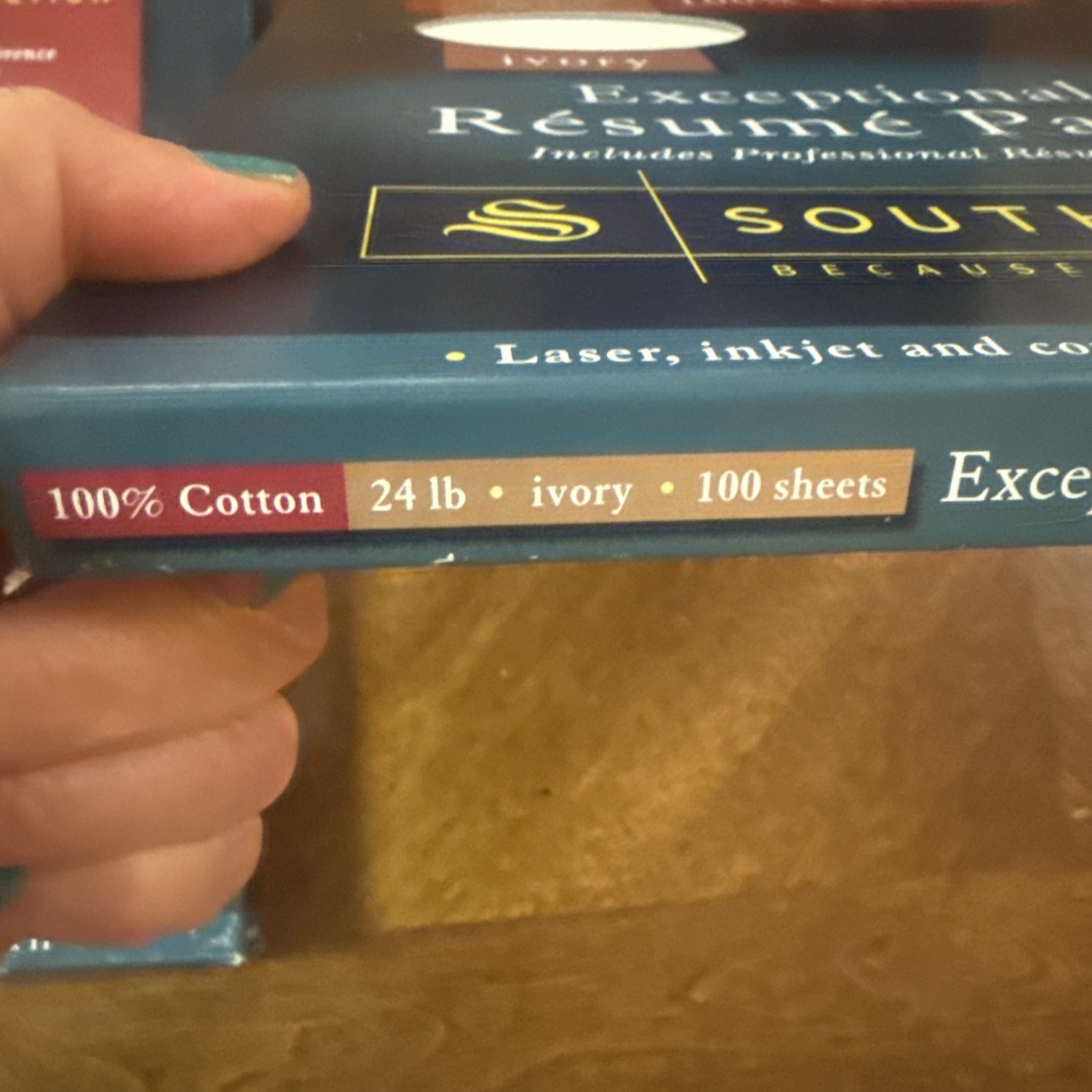 2-Southworth Connoisseur Collection Exceptional Resume IVORY Paper 100% cotton