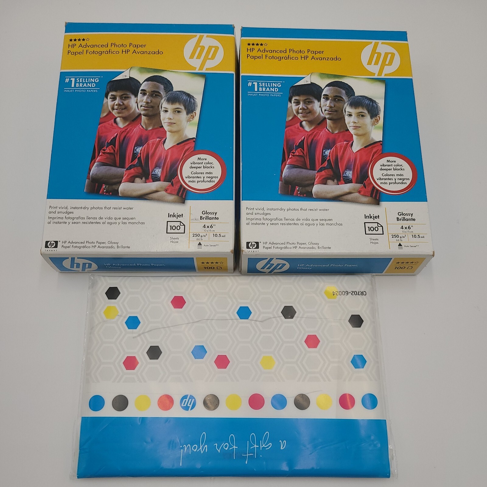 HP Advanced Photo Paper Glossy 4×6″ Q6638A 100 Sheets ea., 2 Boxes, Bonus Pack