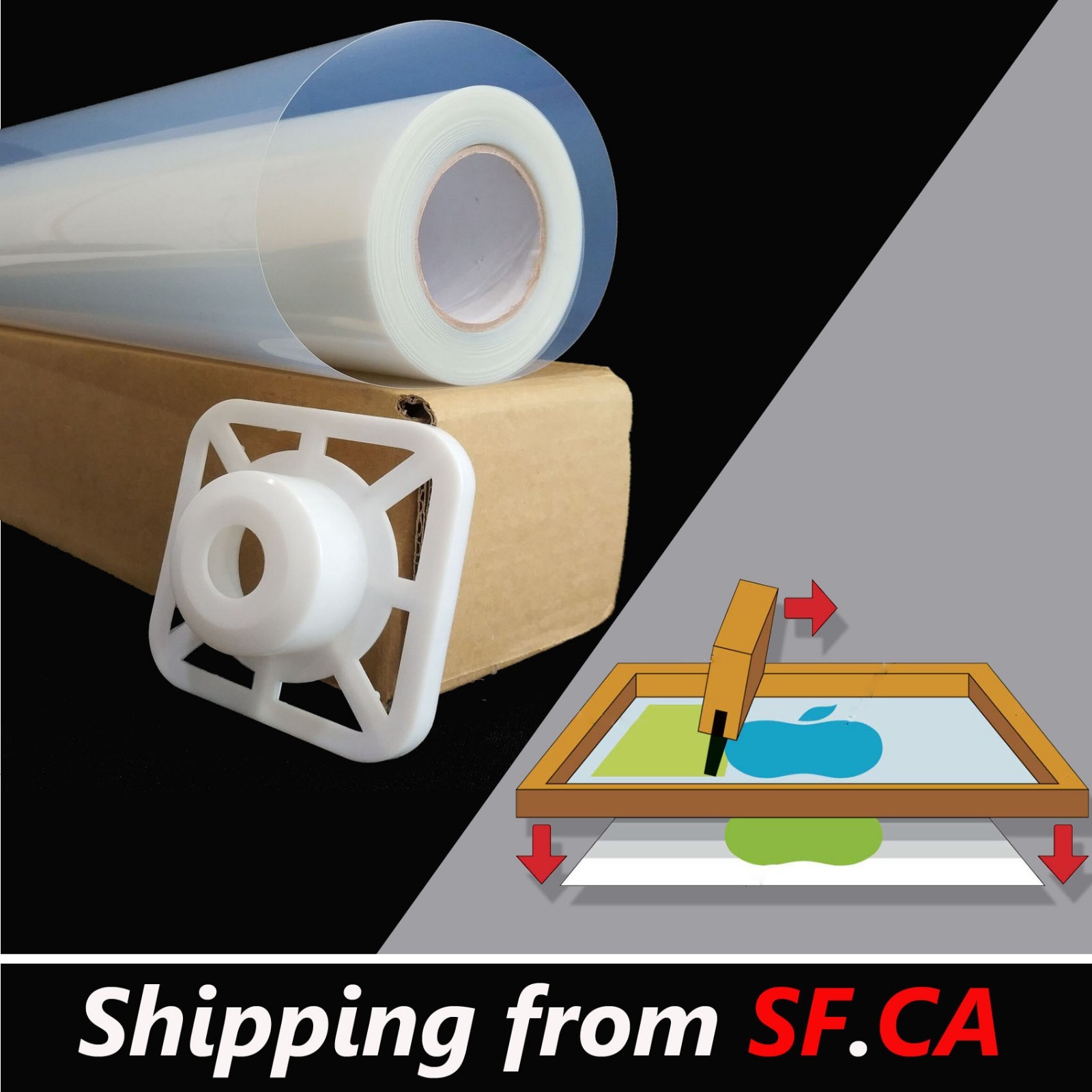 44″x100ft Waterproof Inkjet Instant Dry Screen Printing Transparency Film