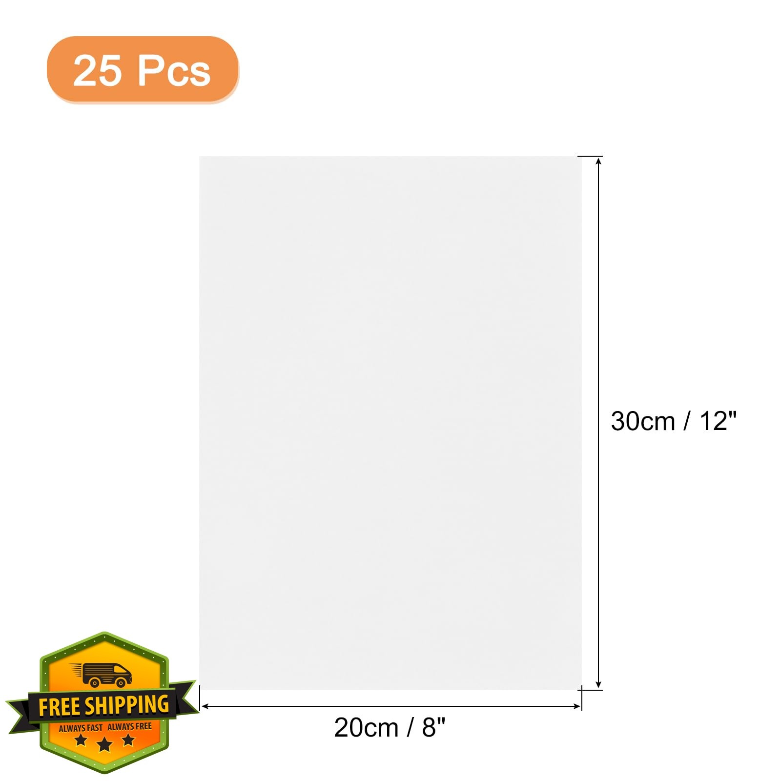 MECCANIXITY 25 Sheets White Matte Sticker Paper A4