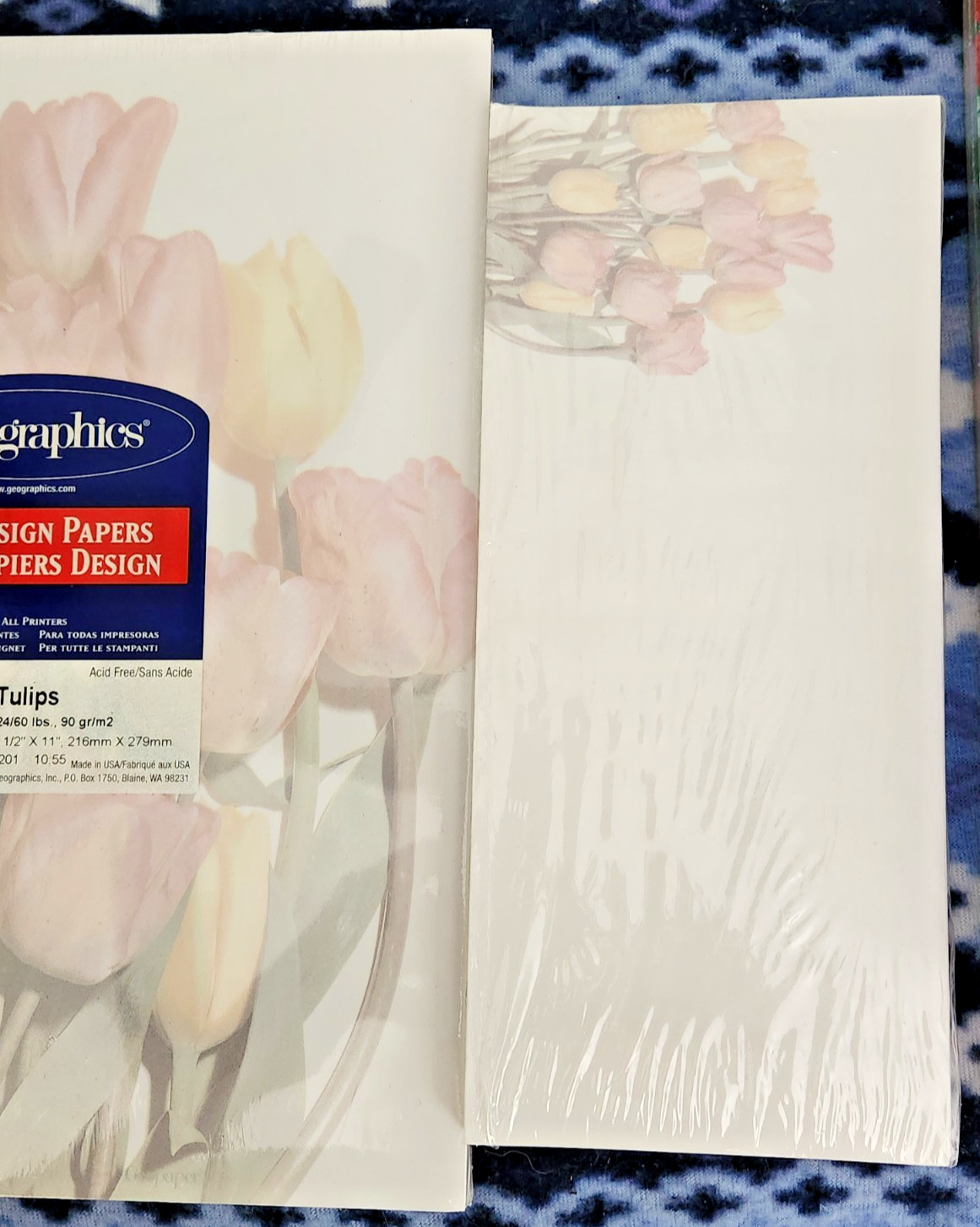 Geographics Design Printer Paper “Geo Tulips” 100 Sheets & 50 Matching Envelopes