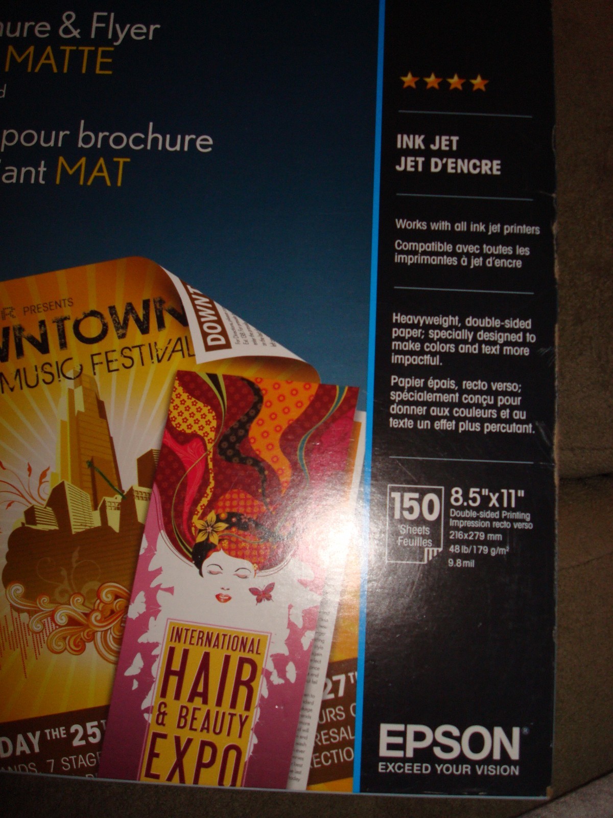 EPSON BROCHURE AND FLYER PAPER MATTE 8.5″ X 11″