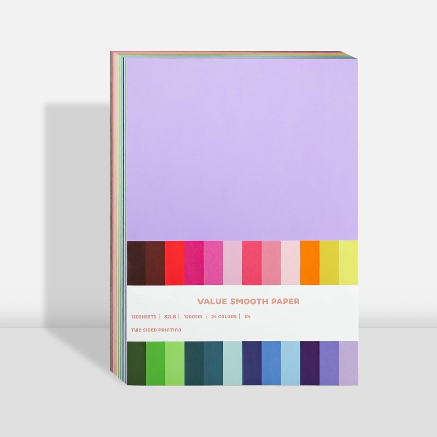 120 hojas de papel de impresora de cartulina de colores, 120 g/m², 32 lb