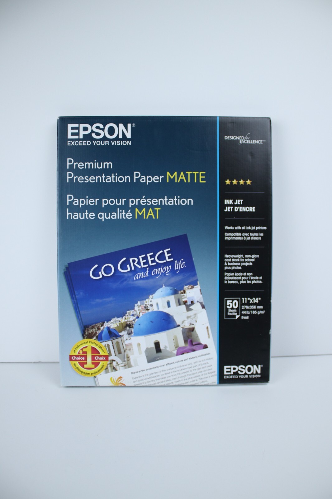 Epson Presentation Paper, 45 lbs., 11 x 14 Premium Matte and Premium Glossy
