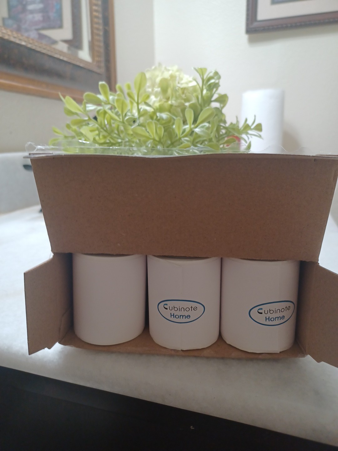 3 Rolls Cubinote Memoird Messenger Printer Replacement Paper White Adhesive