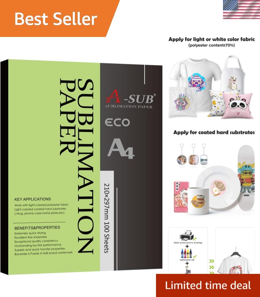 Sublimation Paper 8.3×11.7 Inch for DIY Unique Christmas Gifts Compatible wit…