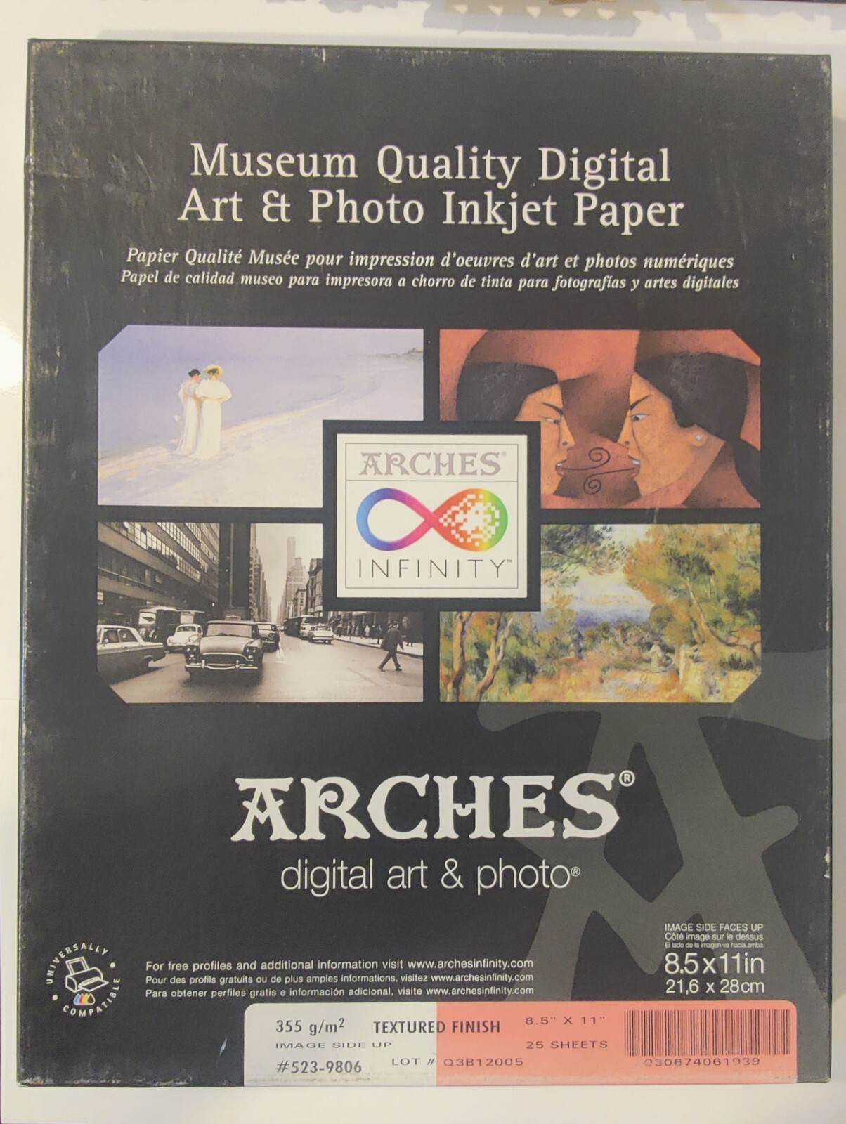 CANSON Infinity Arches textured Finish MUSEUM QUALITY Photo Paper 8.5×11″ 355gsm