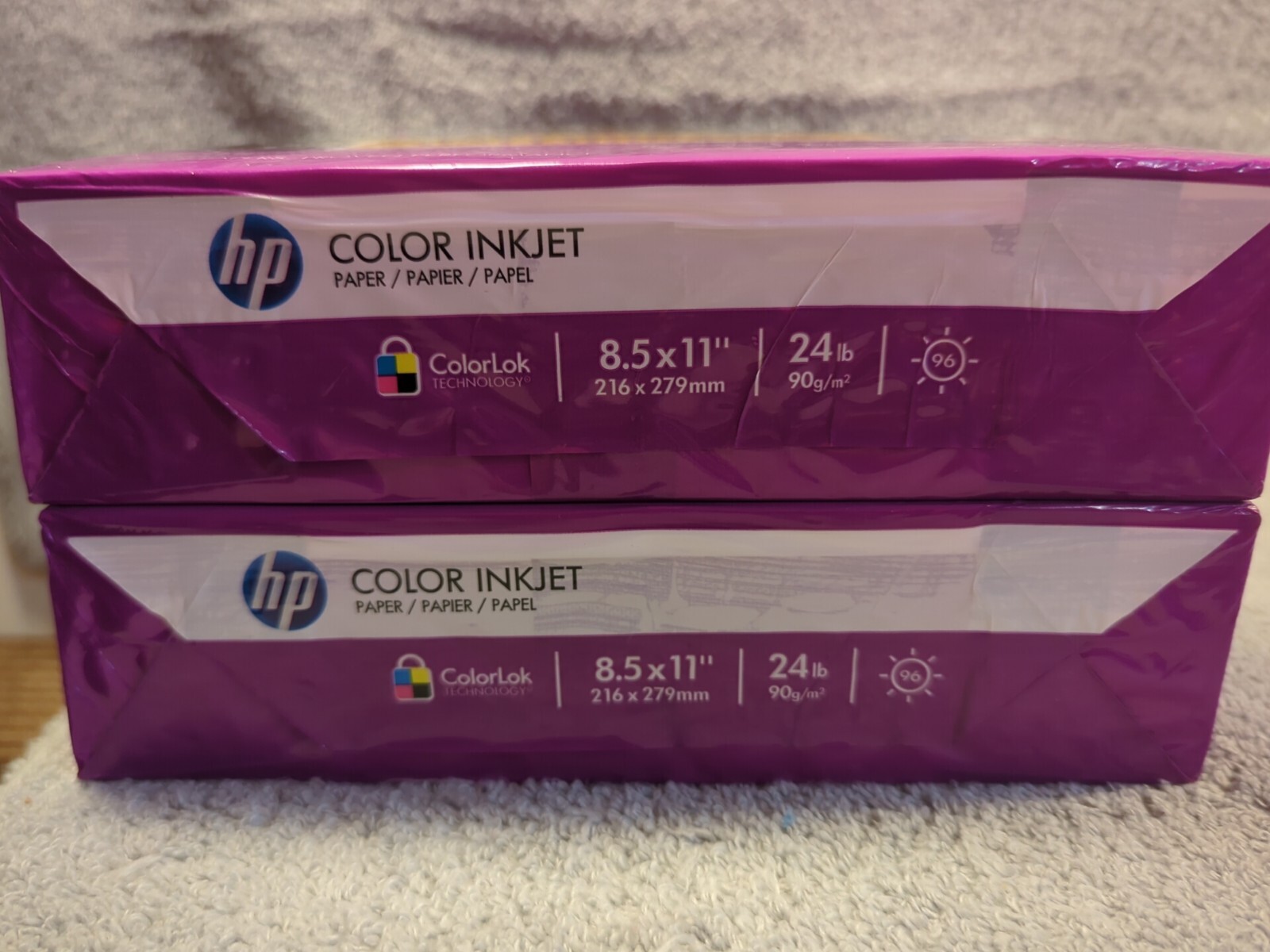 HP Color Printer Paper, Color Printing 24lb, 8.5 x 11, Letter, 96 Bright, 500X2