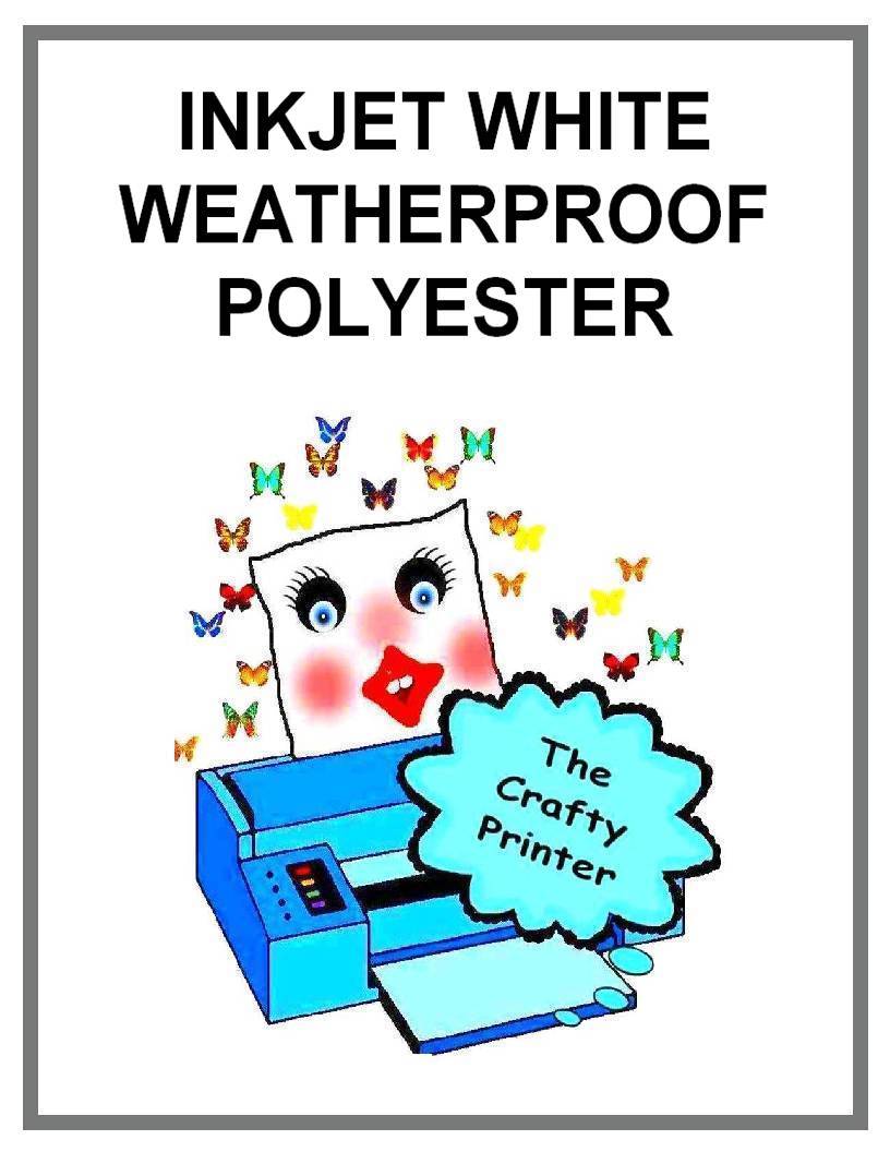 INKJET WEATHERPROOF Permanent Adhesive Decal Paper – 10 Sheets GLOSSY WHITE