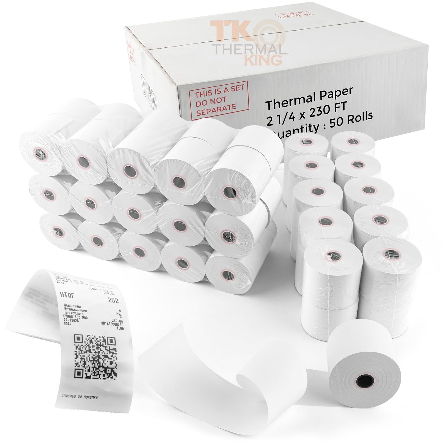 TK Thermal King, (50 Rolls) 2 1/4″ x 230′ 2-1/4″ x 230′, 50 Rolls