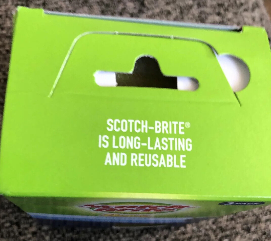 NEW! SCOTCH-BRITE Dobie Cleaning Pad 3-Pack! 723-2F Free Shipping