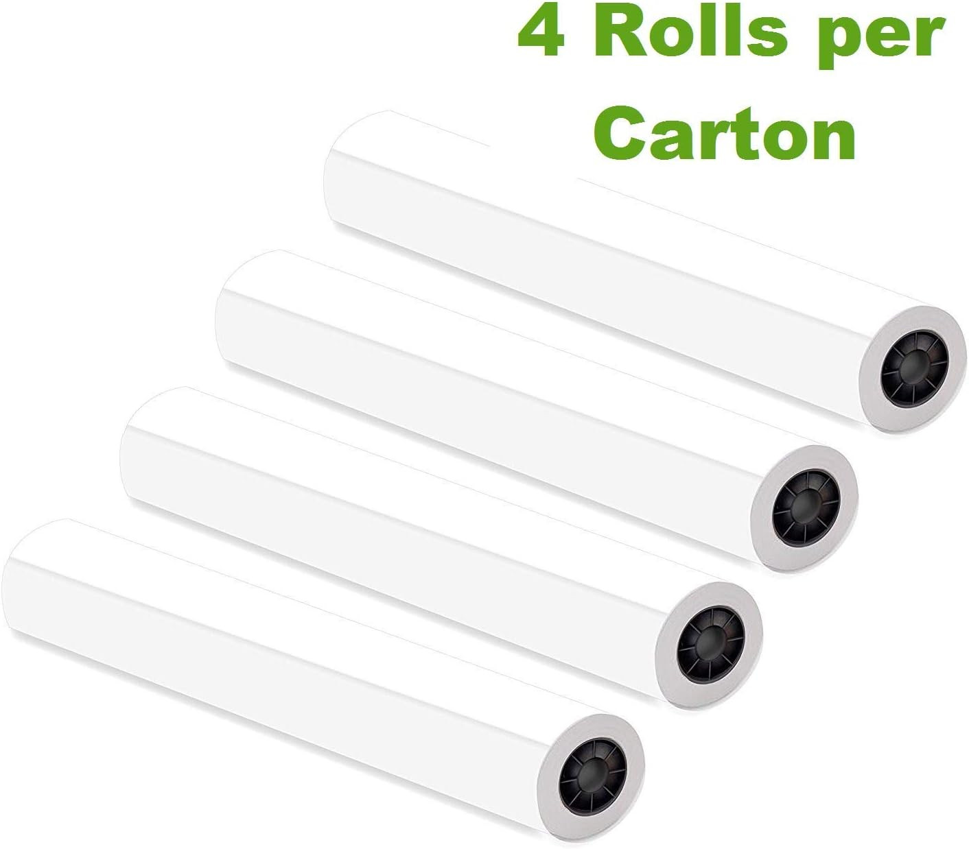 24″ X 150′ Plotter Paper Rolls 92 Bright 20Lb 2″ Core, 4 Rolls – Every Case Plan