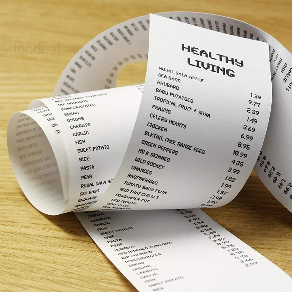 Thermal Paper 2 1/4 inch x 50 feet, Cash Register 2 x 50 White