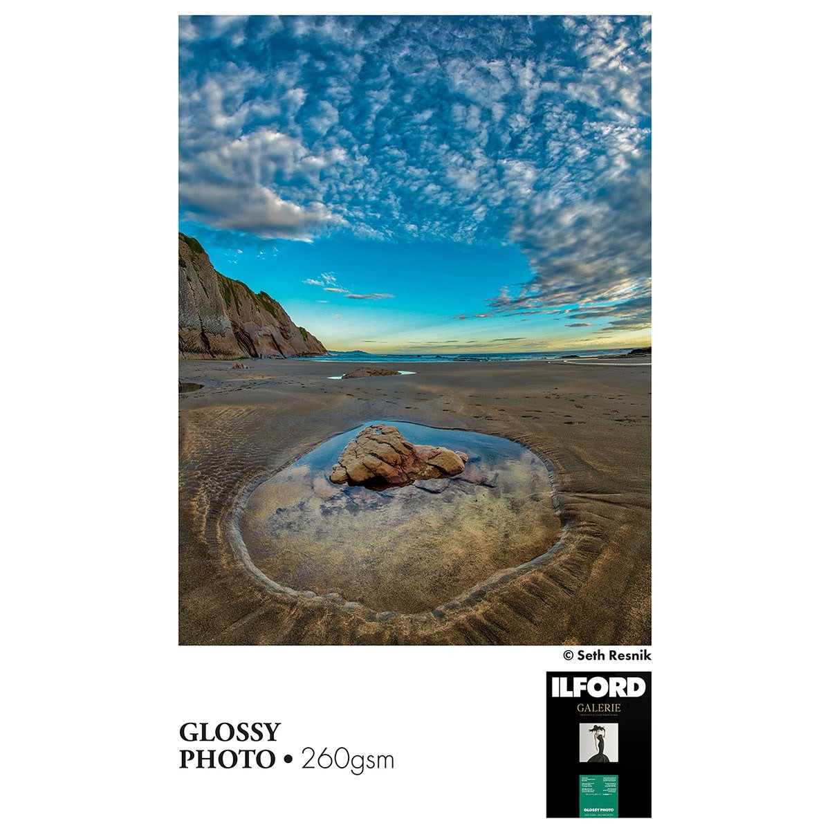 Ilford GALERIE Prestige Glossy Photo Inkjet Paper, 260 gsm, 4×6″, 100 Sheets