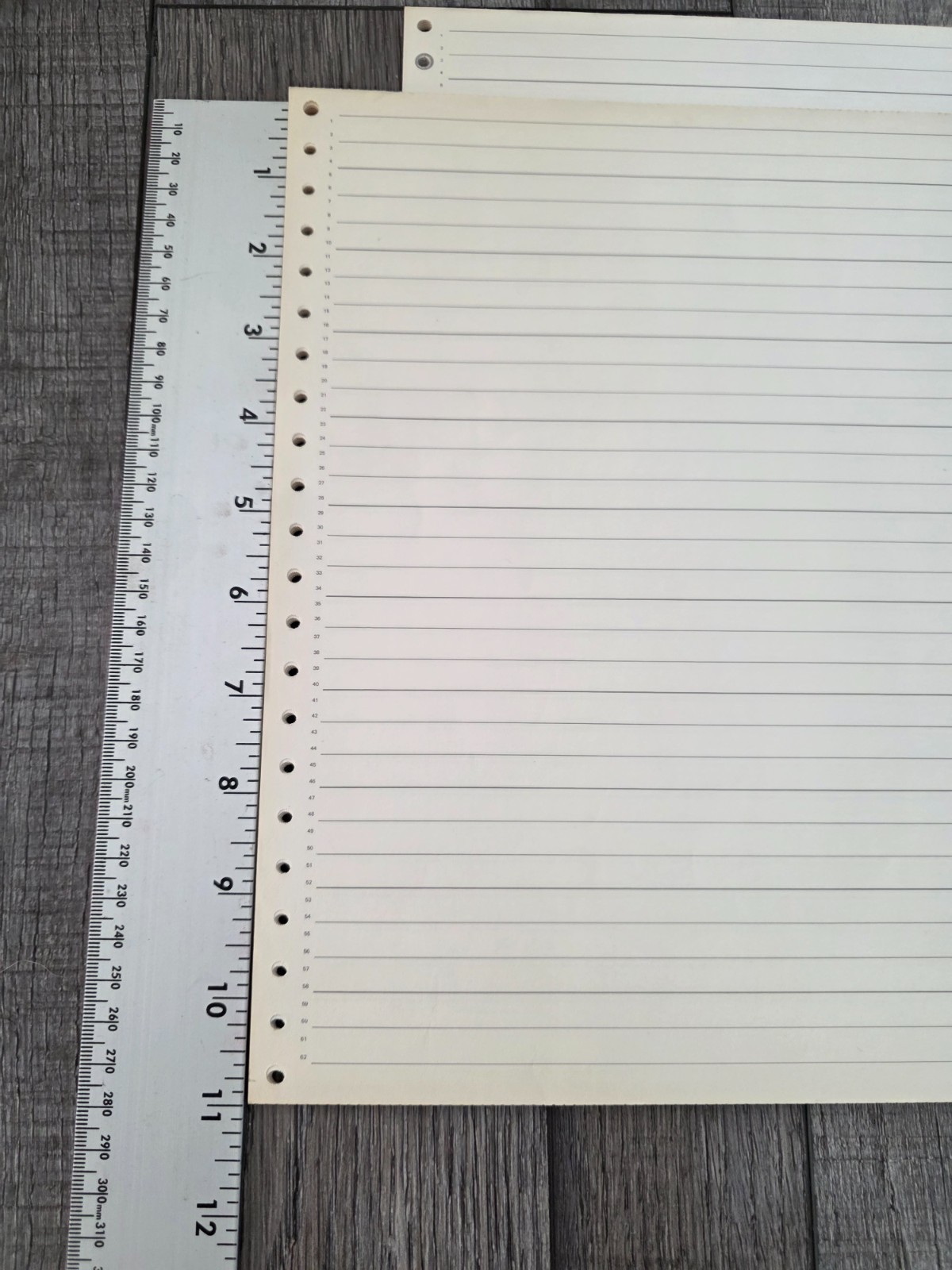 VTG Lined Dot Matrix Tractor Feed Paper LOT 14-7/8 x 11 Inches 59 total sheets