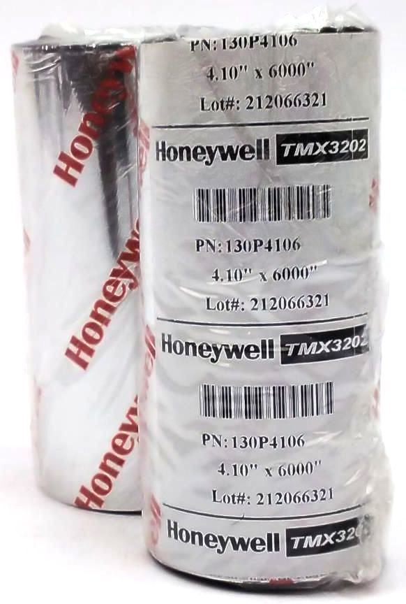 Honeywell Thermal Ribbons 4.10″ x 6000″ TMX3202 130P4106 Genuine OEM – 2 Rolls