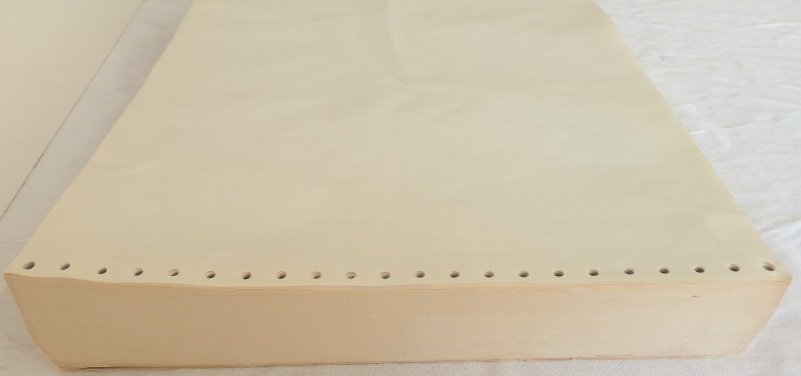 Vtg Continuous Dot Matrix Printer Paper 14 7/8 x 11 Tractor Fed White 500+sheets