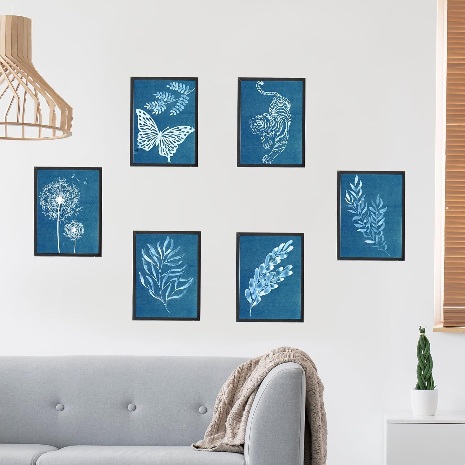 30 Pcs Cyanotype Paper, Sun Print Paper Kit with Acrylic Board Solar Activated A