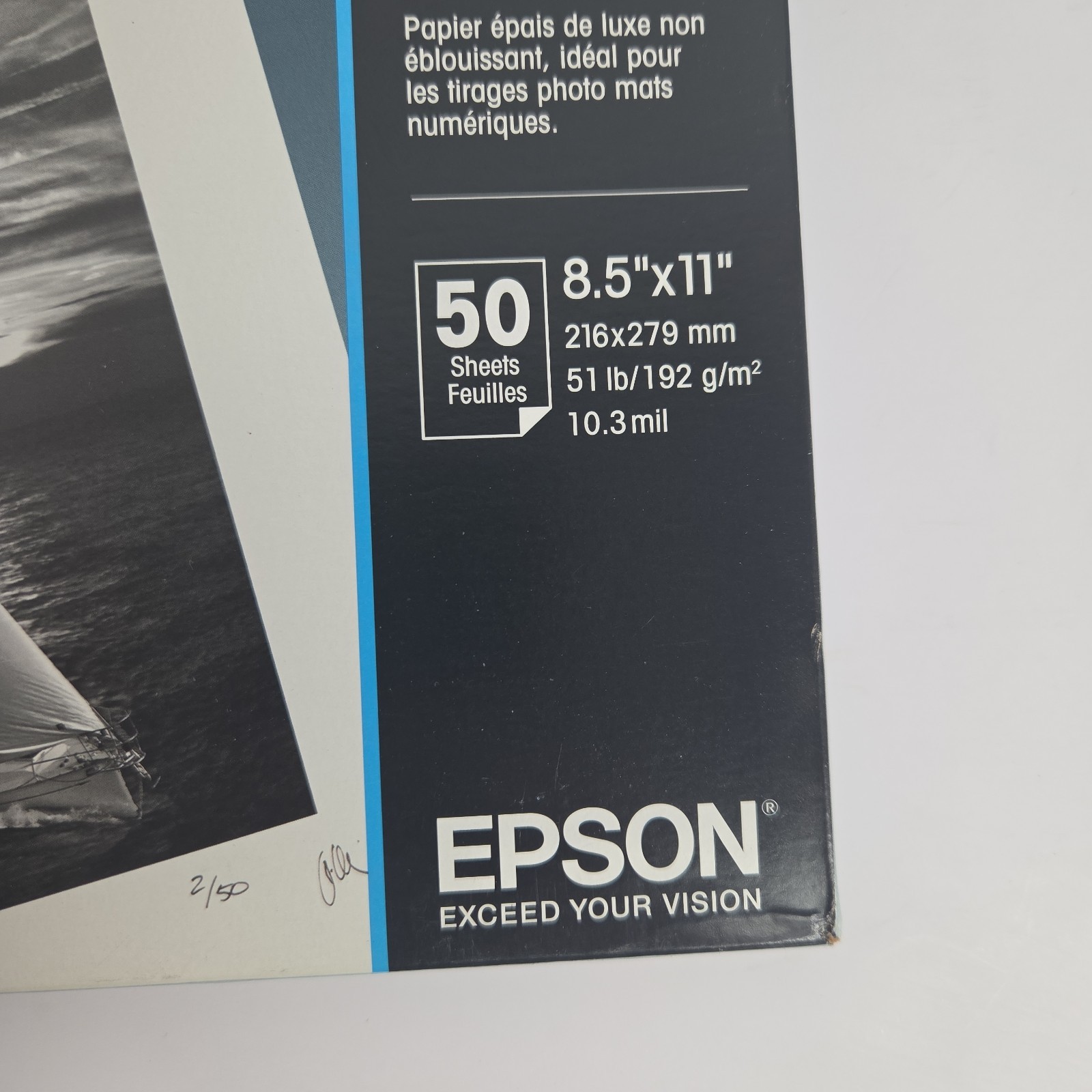 Epson Ultra Premium Presentation Paper Matte 8.5×11 50 Sheets High Color Gamut